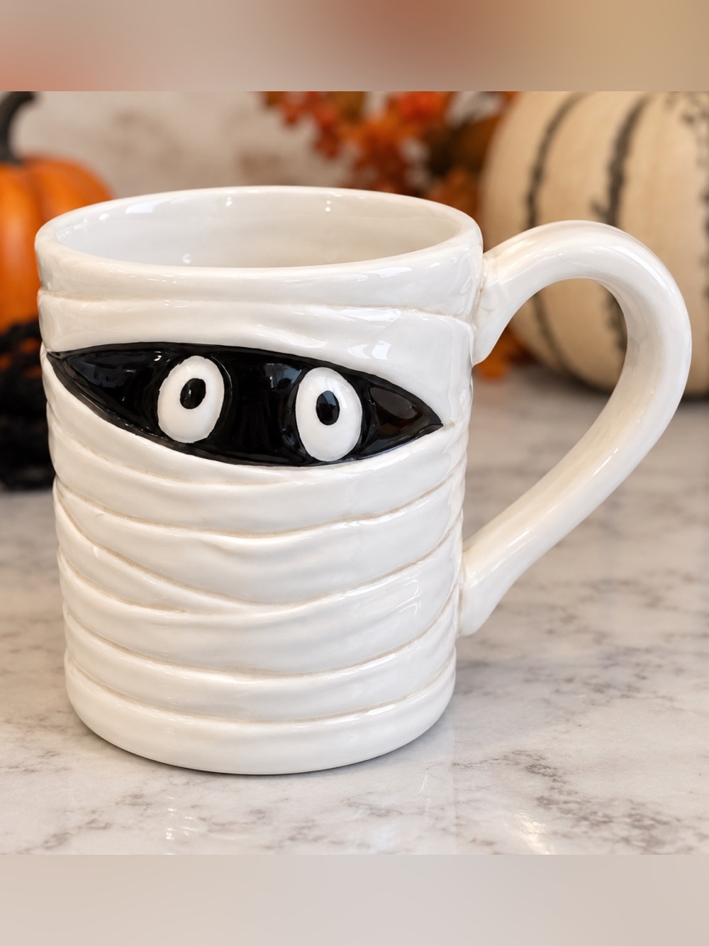 Blue Sky Clayworks Mummy Mug Halloween Ceramic Figural Cup 2021